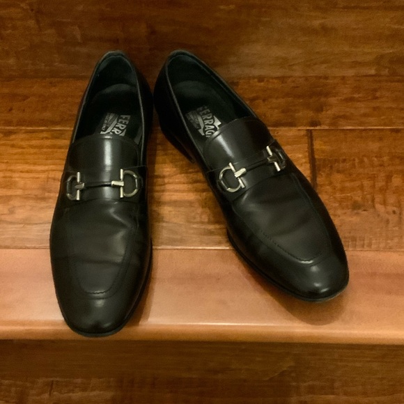 Salvatore Ferragamo Other - Salvatore Ferragamo Black Leather Slip-On Loafers